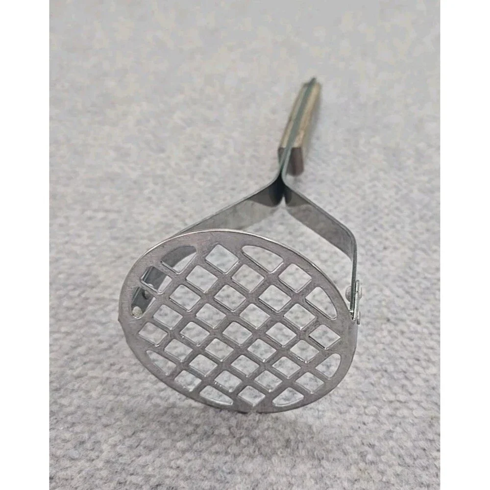 Vintage Royalton Stainless Potato Masher Wood Handle Japan 10 Inches